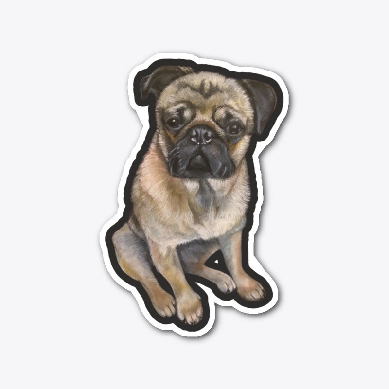 Pug Gaze sticker