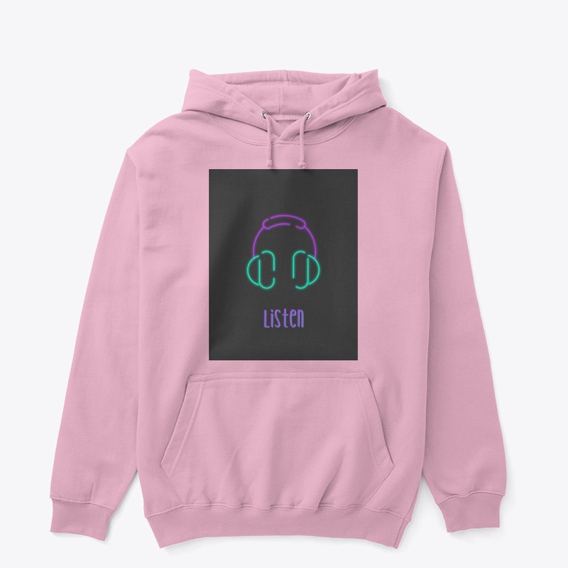 Vibrant Listen Graphic Hoodie & T-shirt 