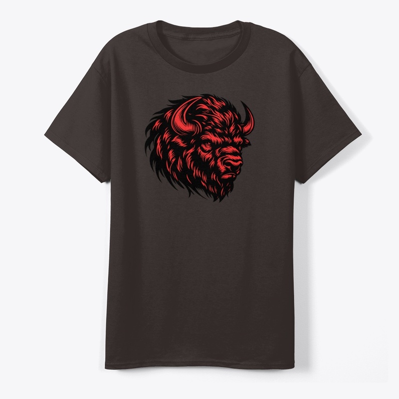 Angry Bison Head Design