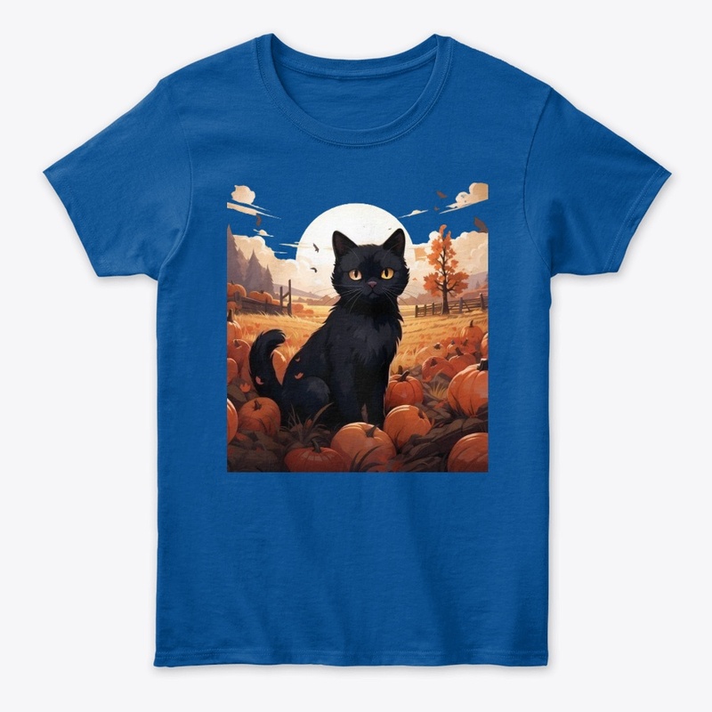 Cat Halloween SunSat Tee Design 