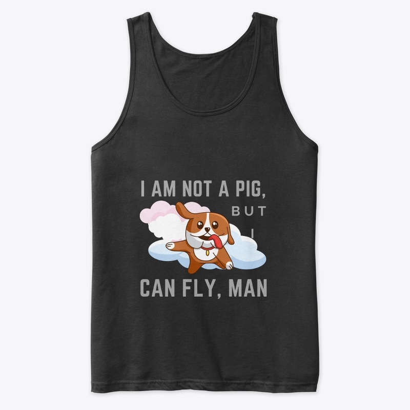 funny t-shirt i am not a pig i can fly