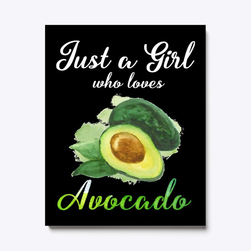Girl Loves Avocado Watercolor Style