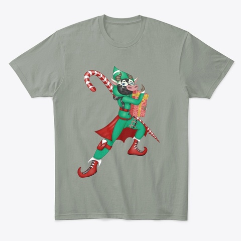 Limited Christmas Design Grey T-Shirt Front
