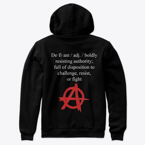 Defiant Definition Hoodie Black T-Shirt Back