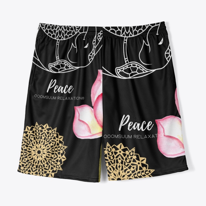 Peace♥ Mandala Art Floral Jersey Short