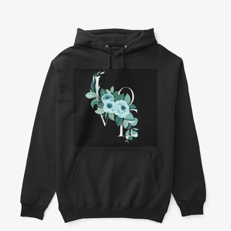 Kishu's love and leaves designed hoodie