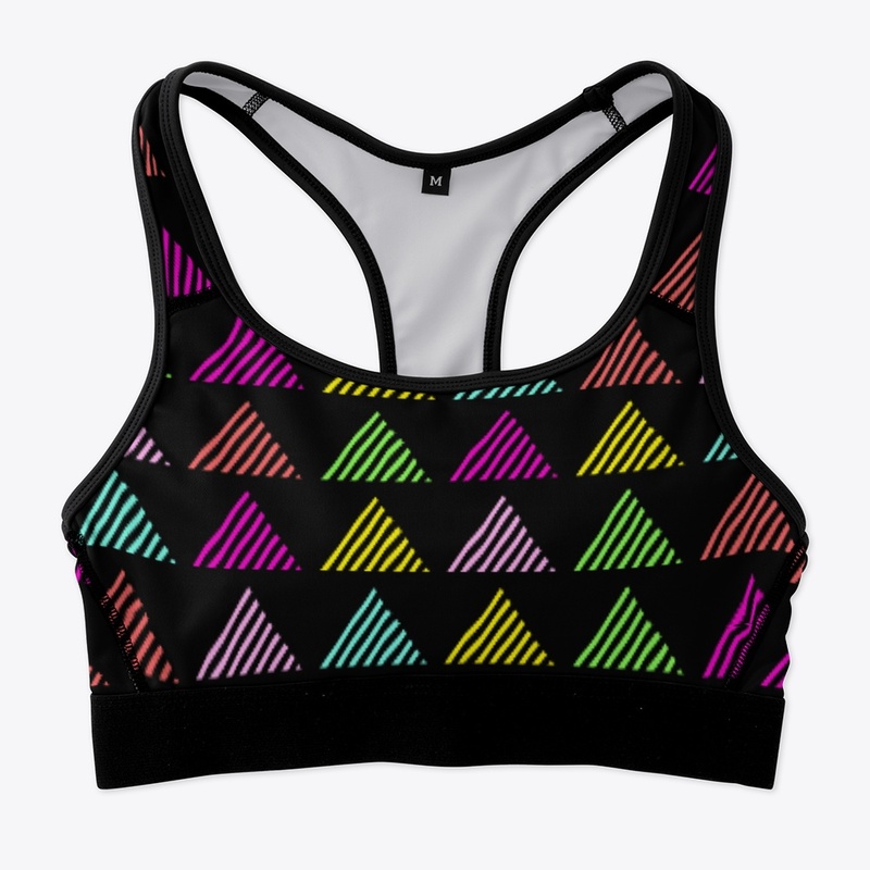 Triangle Color Pattern Bra