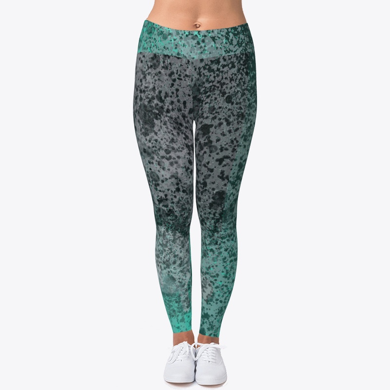 Black, Gray Paint on Green Design