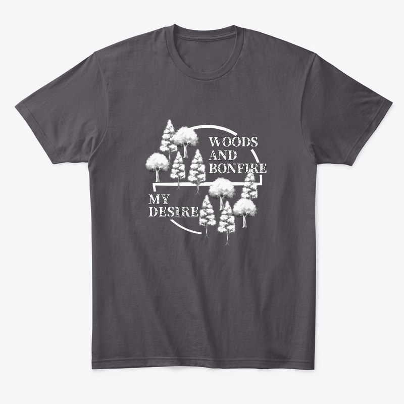 WOODS AND BONFIRE MY DESIRE - Tee-shirt 