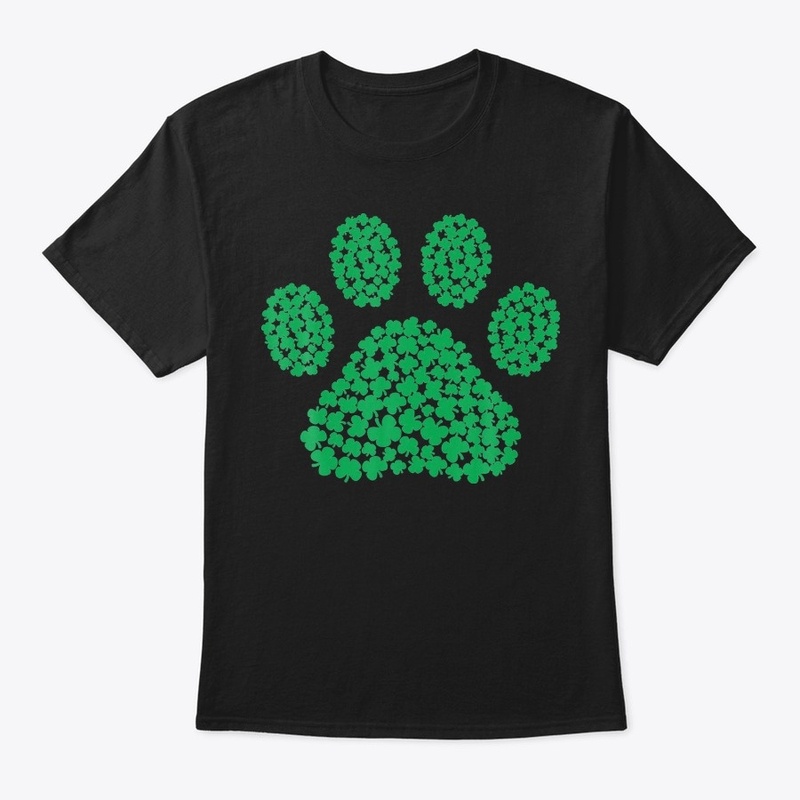 Dog Paw Clovers St Patrick's Day Shamroc