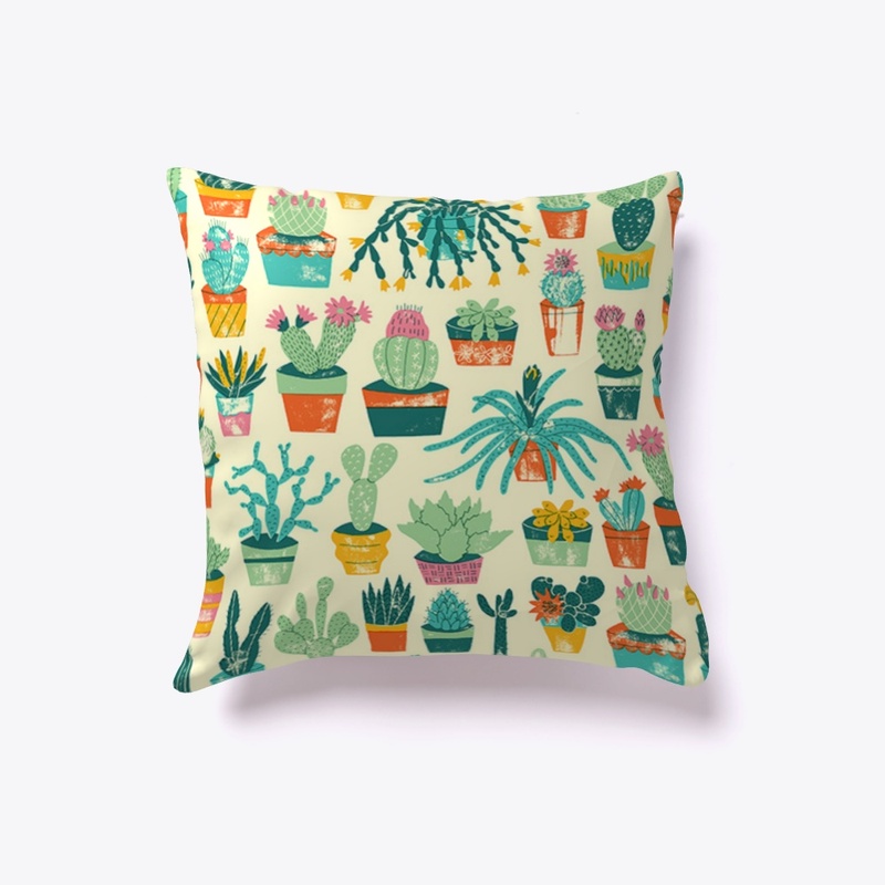Cactus Flower Pattern Christmas