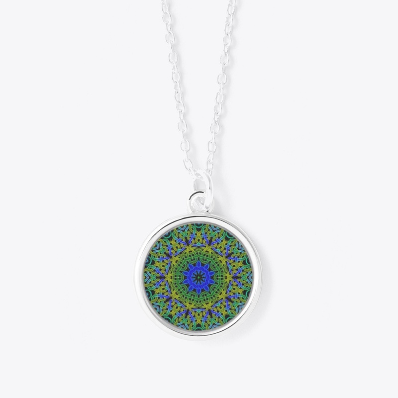 Blue Green Celtic Knot Kaleidoscope