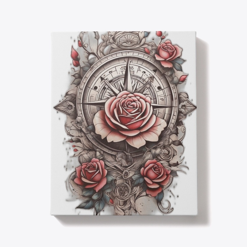 Our Tattoo-Style Rose Compass 