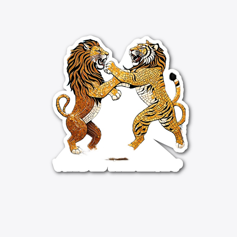 MOSAIC LION TIGER