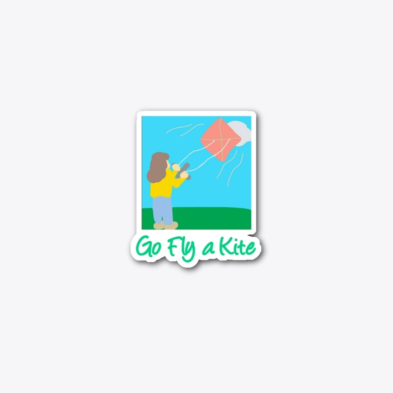 Go Fly a Kite Cute Colorful Art