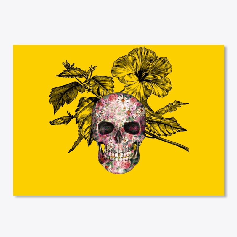floral skull