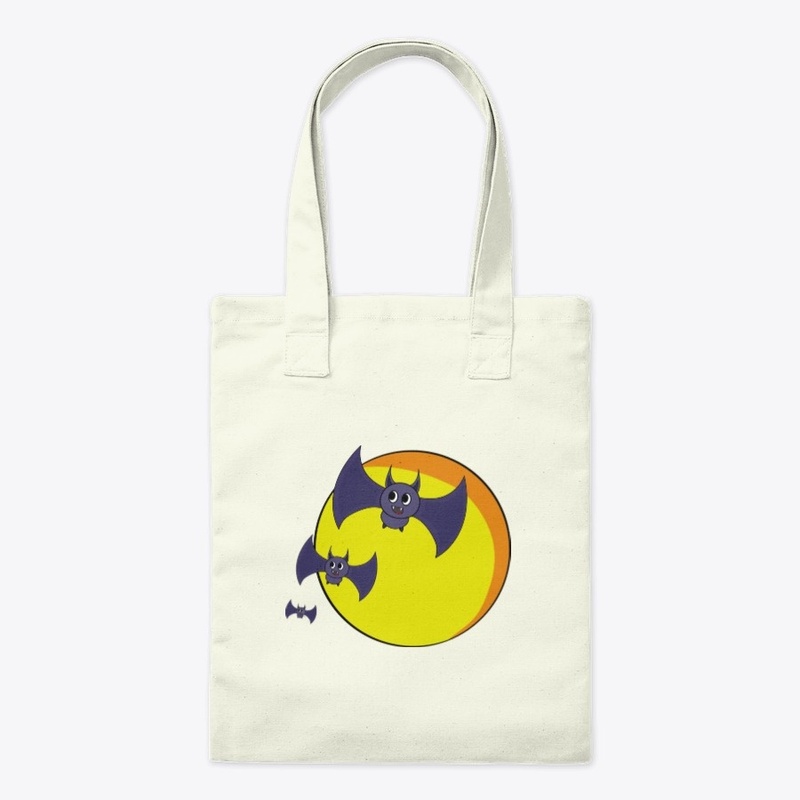 Halloween Bats and a beautiful full moon