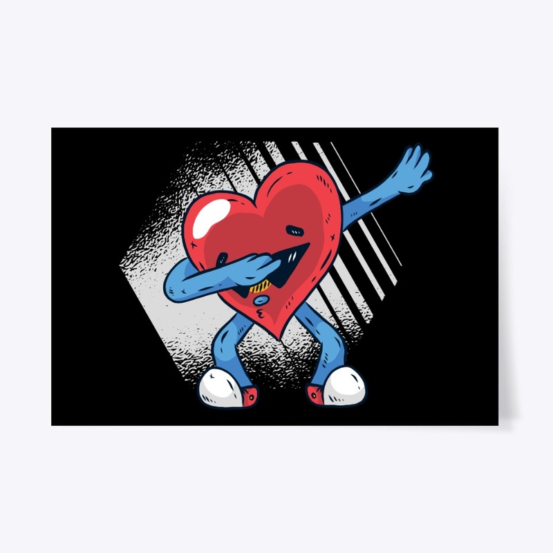 Dabbing Heart Dab Valentines Day Gift