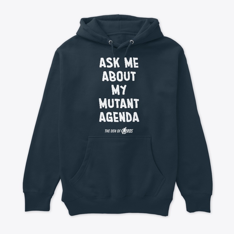 Mutant Agenda White Text Merch