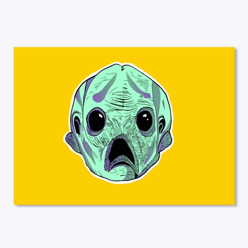 Cool Fishy Alien comic style design