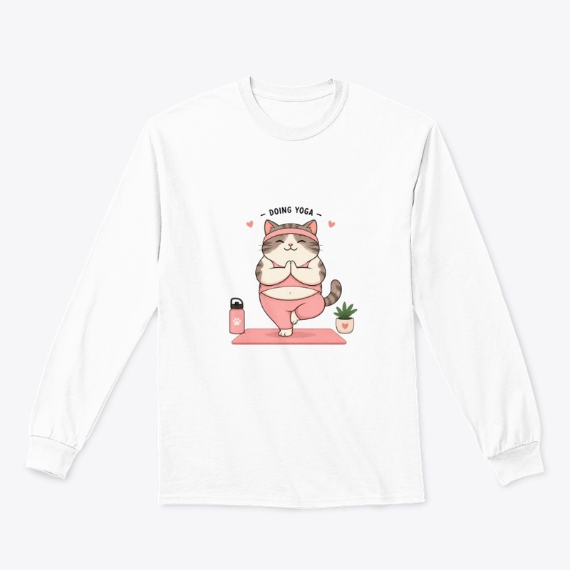 Chubby Cat Doing Yoga