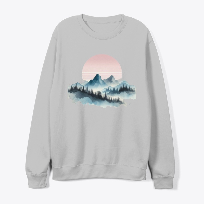Sun and Mountains T-Shirt Design 