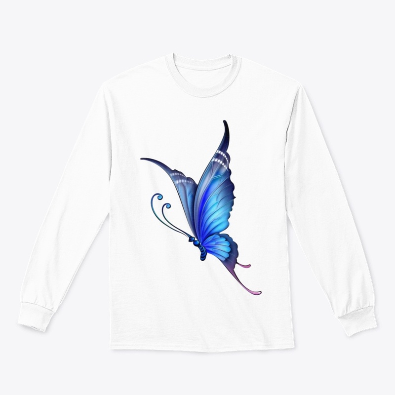 Butterfly design t-shirt looking 