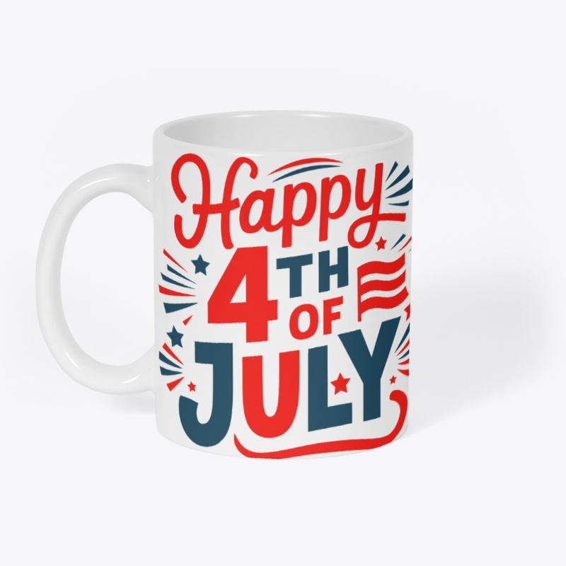 Happy 4th of July' T-shirt design 