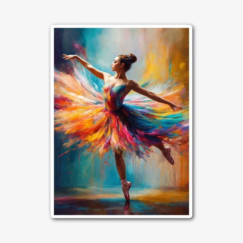 A colourful dancing girl design 