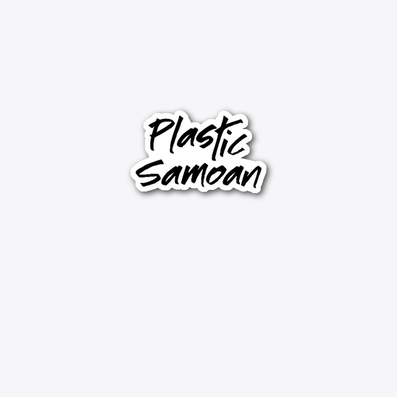 Plastic Samoan Black Lettering