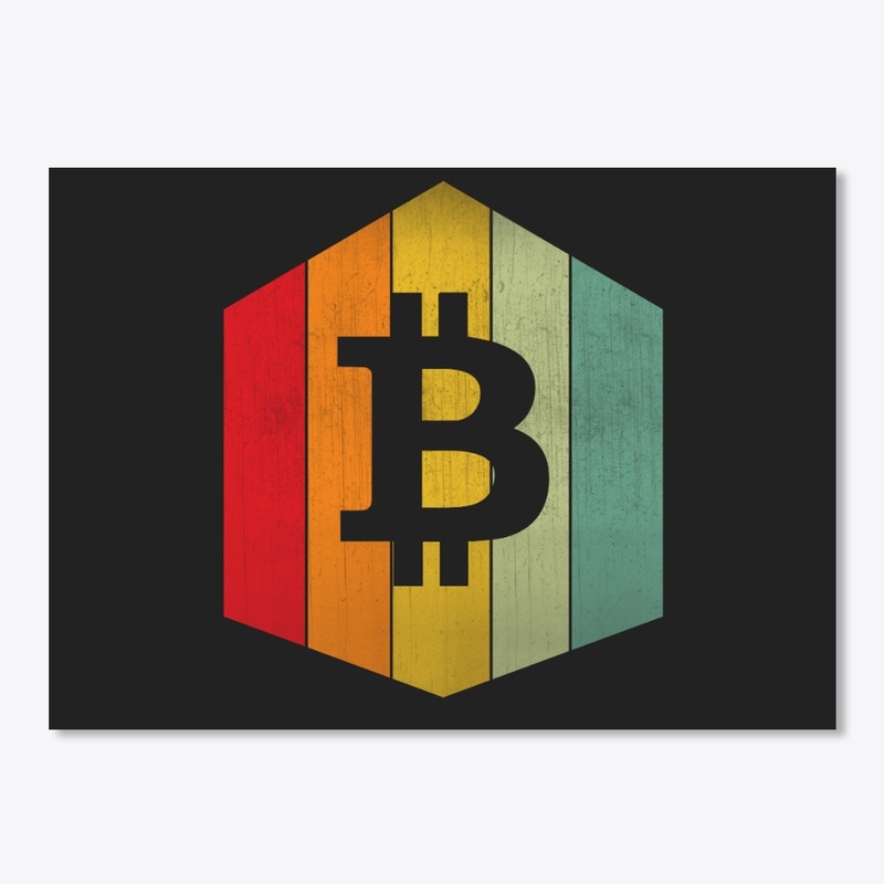 Vintage Bitcoin Logo - Cryptocurrency - 