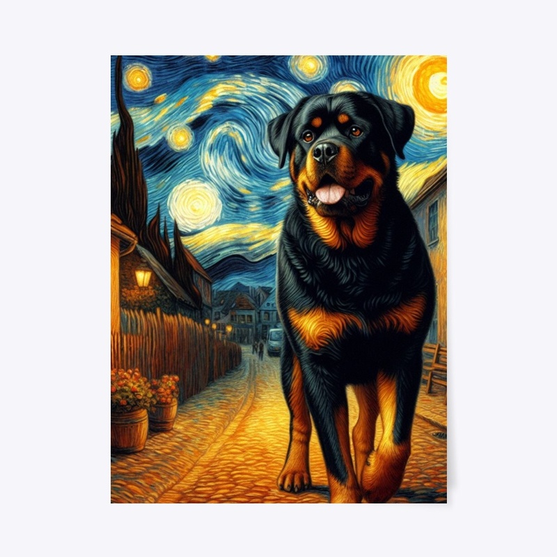 Rottweiler Starry Night