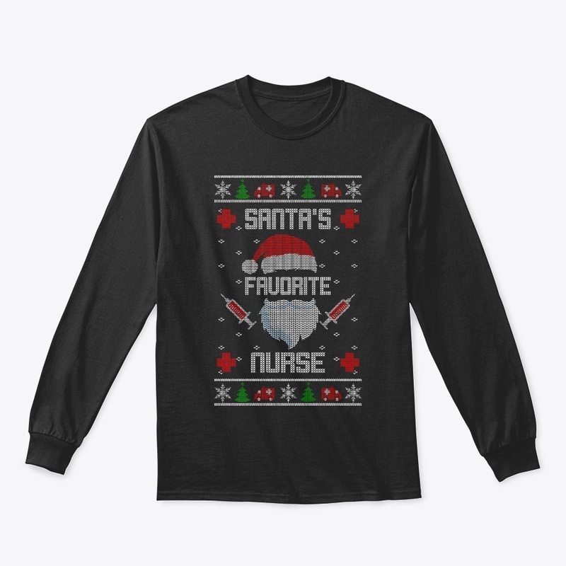 Funny Santa's Favorite Nurse Ugly Shirt