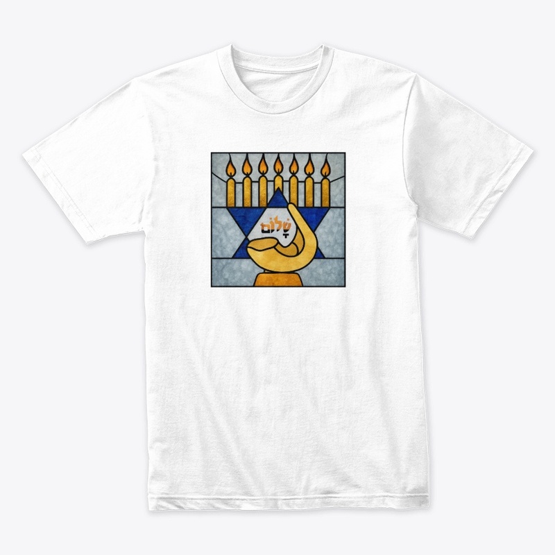 Menorah Mosaic T-Shirt - Star of David