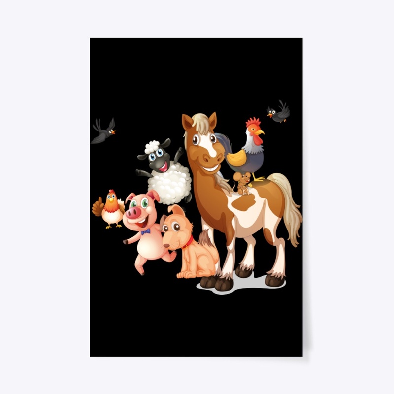 Cute farm animals