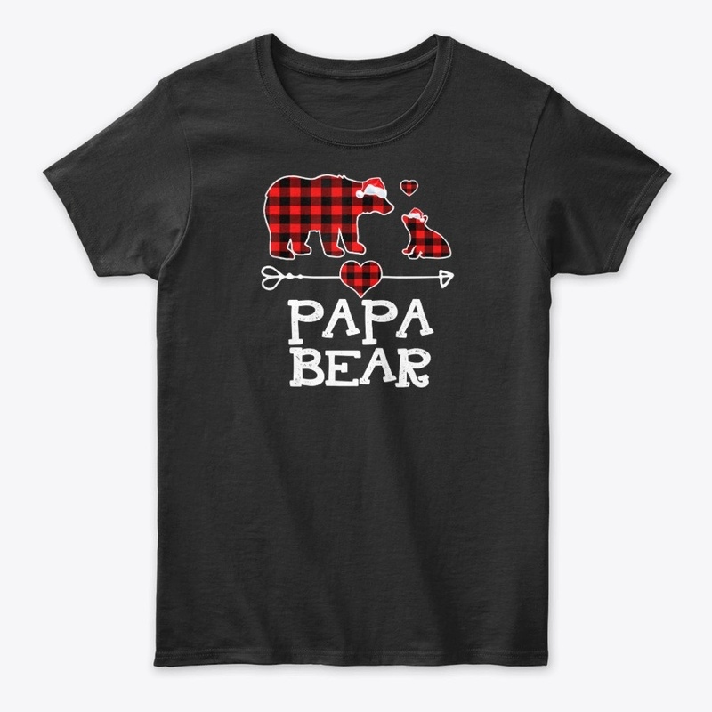 Papa Bear Christmas Family Gifts T-Shirt
