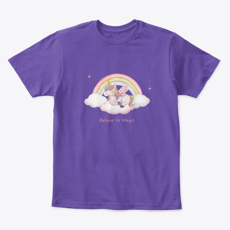 Unicorn with rainbow