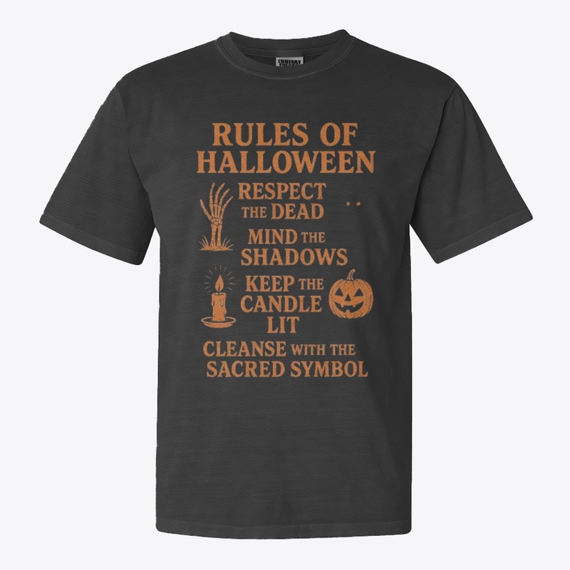Rules of Halloween Spooky Typography 