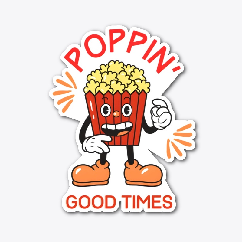 Popcorn foodie design Printed