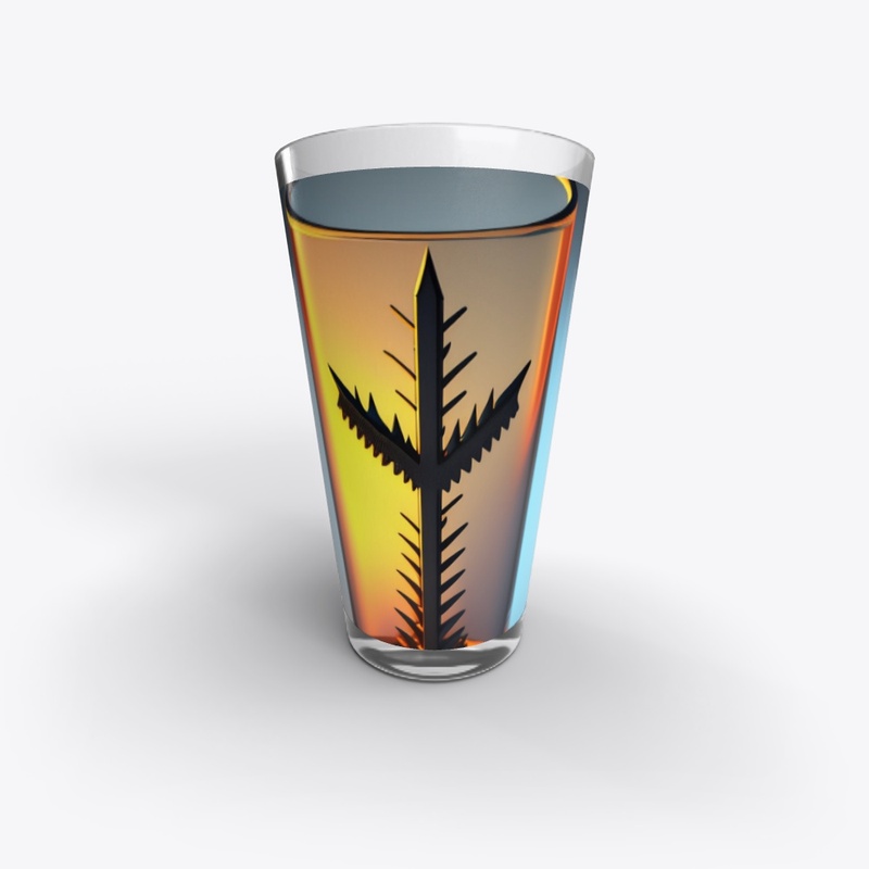 A barbed glass 3d transparent 