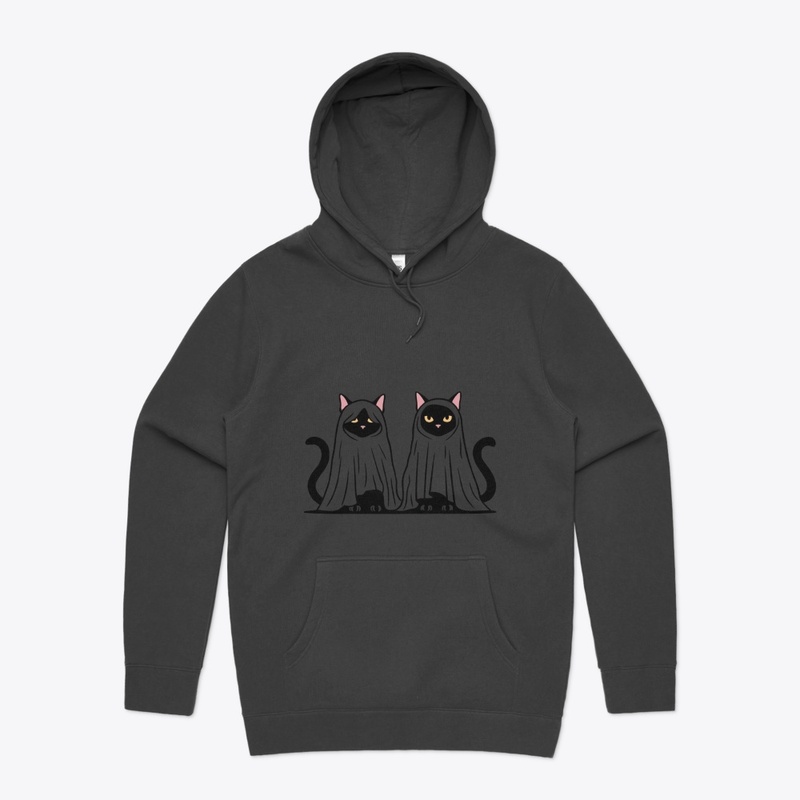 Halloween Ghost Cats Vector Art