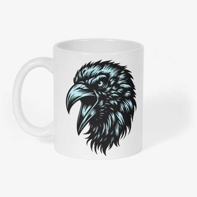 Powerful Angry Crow Art
