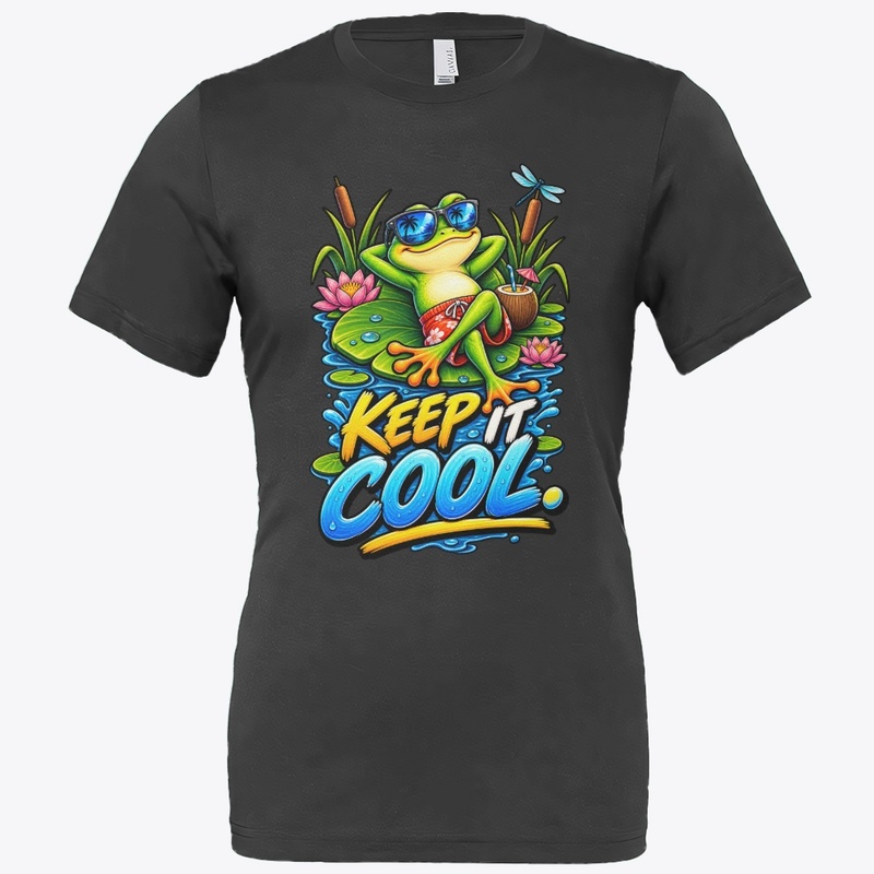 Keep It Cool Funny Frog T-Shirt Design 