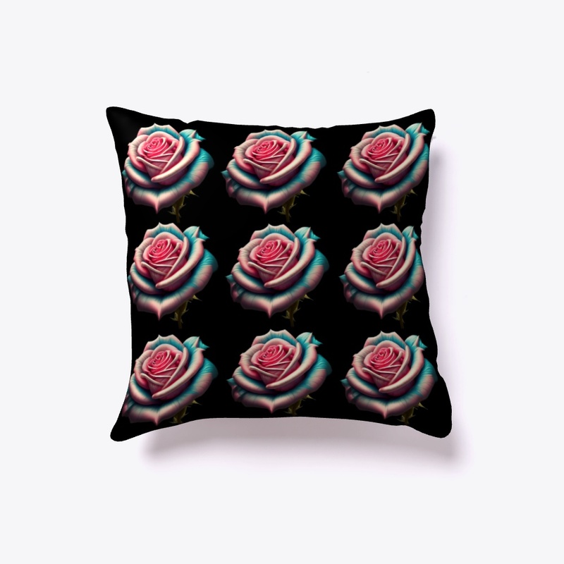 Rose flower pillow 
