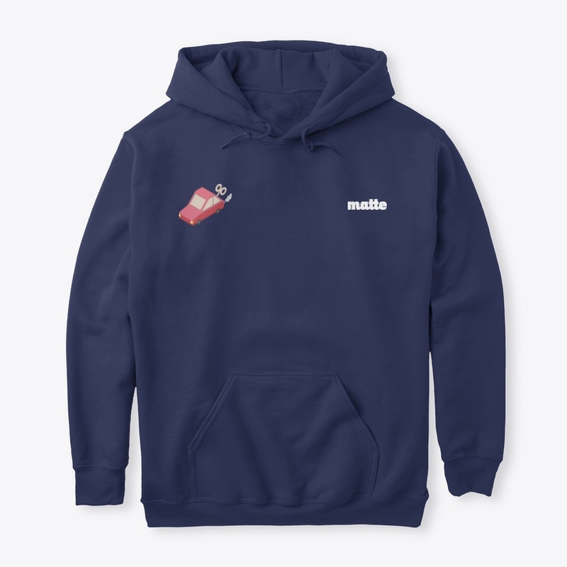 matte RedCar Hoodie