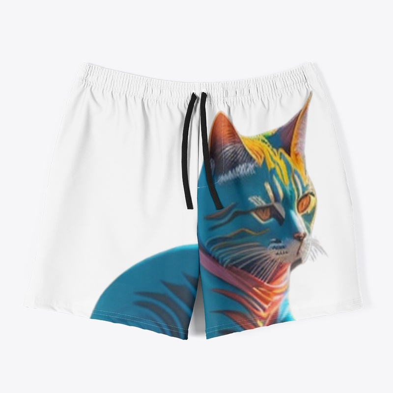 Colorful Feline Frenzy: Cute Cat 