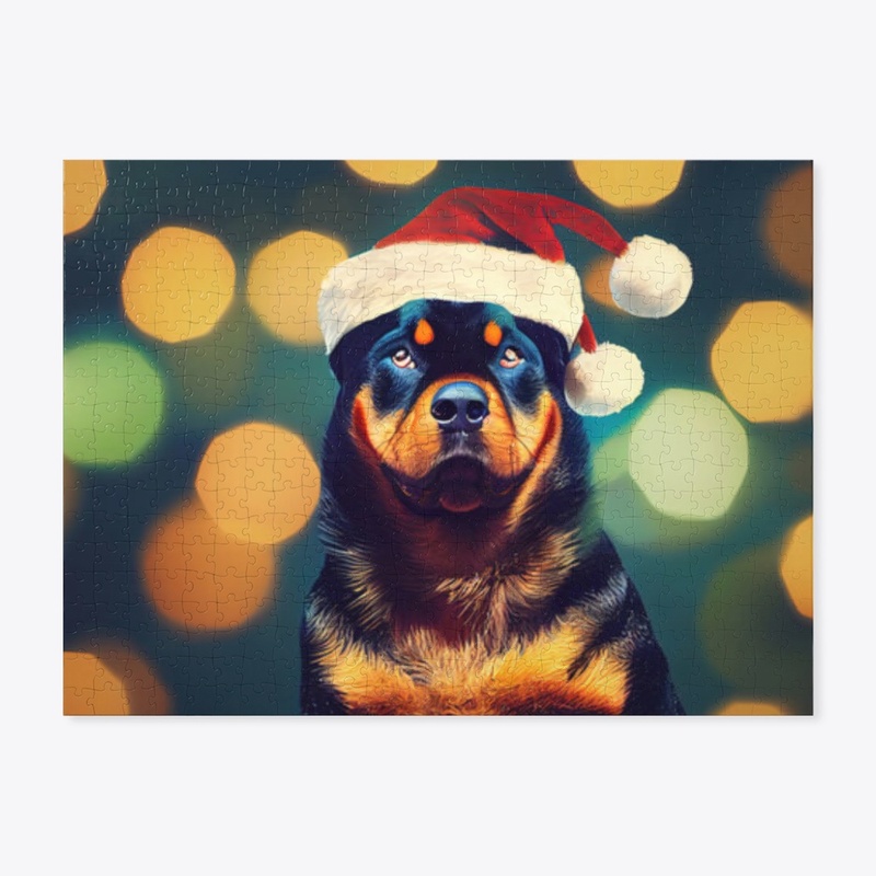 Rottweiler Christmas Puzzle Game