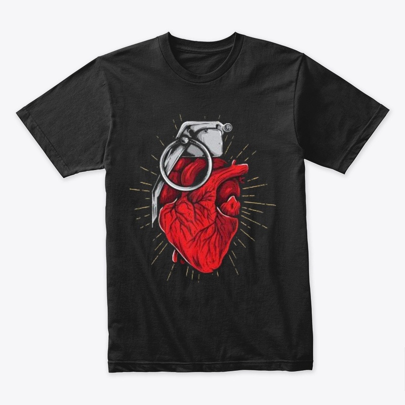 Heart Premium Ring-Spun Cotton T-Shirt