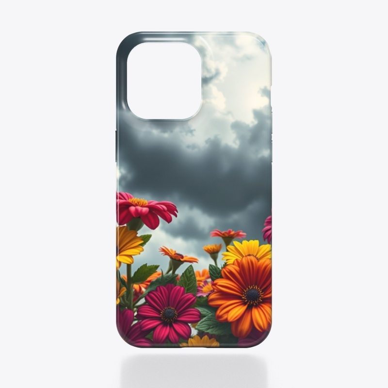 Bold Blooms Under Stormy Skies