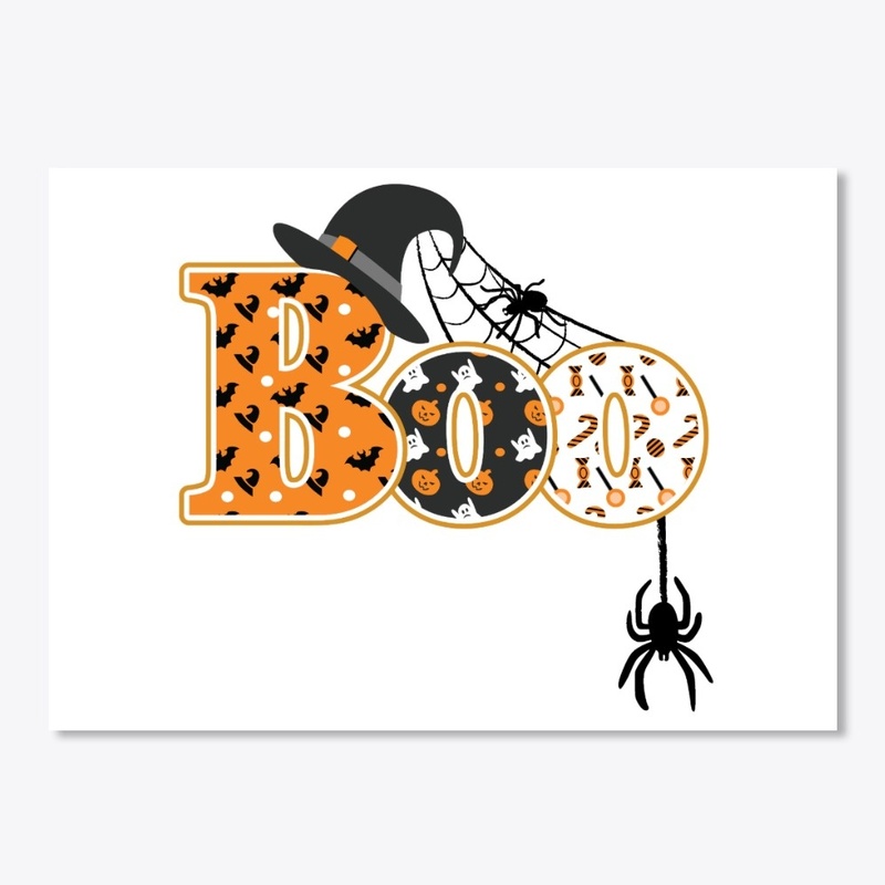 Boo Witch and Spiders